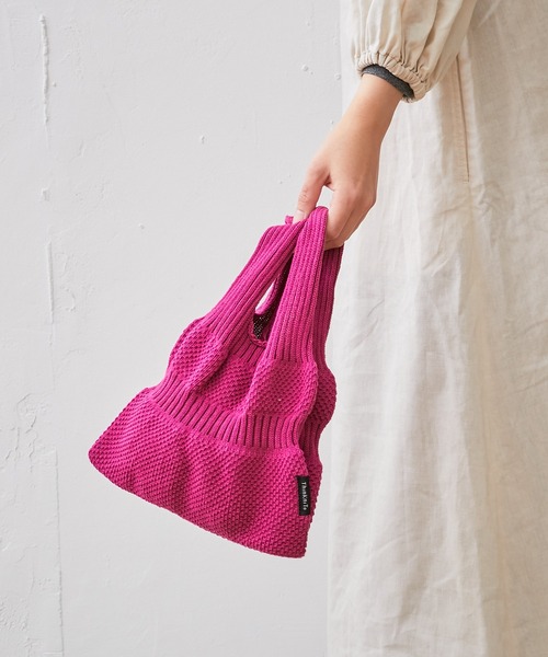 BIRTHDAY BAR(バースデイバー)の「【ThinKniT】marche bag dress Sサイズ マルシェバッグ(ハンドバッグ・レディース・ピンク/グリーン/イエロー/ブルー/ブラック・フリー)」の14枚目の写真