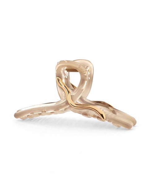 ANEMONE(アネモネ)の「メタルポイントクリアループバンス【動画あり】(バレッタ/ヘアクリップ・レディース・アイボリー/ベージュ/グレー/ブラウン・FREE)」の6枚目の写真