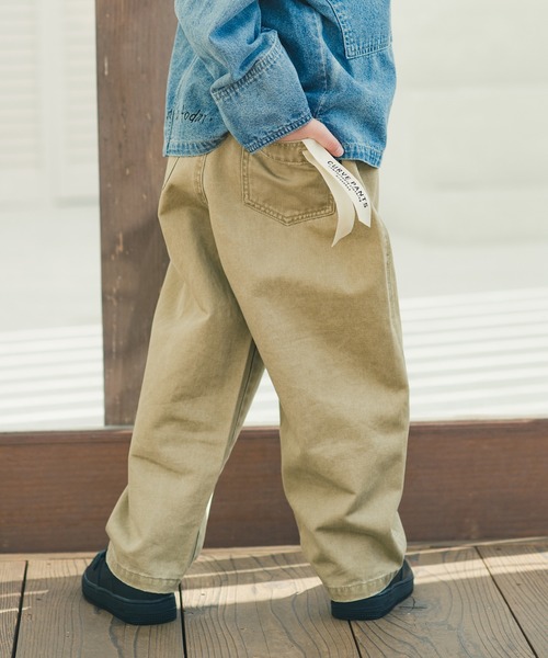 BRANSHES（ブランシェス）の「【platinum line】カーブパンツ（チノパンツ・キッズ・ベージュ/ネイビー・110/140/100/150/90/130/120）」の2枚目の写真