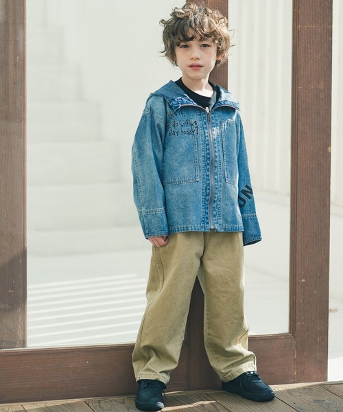 BRANSHES（ブランシェス）の「【platinum line】カーブパンツ（チノパンツ・キッズ・ベージュ/ネイビー・110/140/100/150/90/130/120）」の3枚目の写真