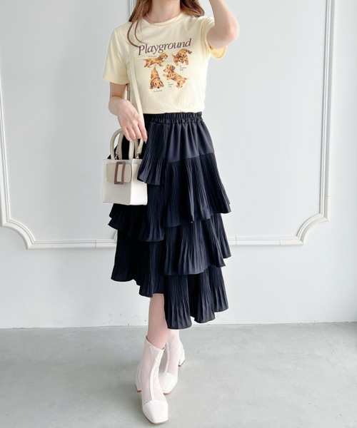 Loueme(ルエム)の「【23S/S】ドッグプリントちびTシャツ(Tシャツ/カットソー・レディース・ホワイト/ブラック/アイボリー・FREE)」の19枚目の写真