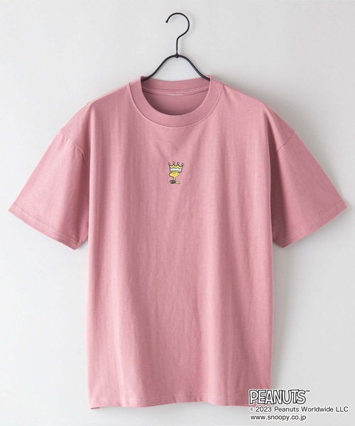 PEANUTS(ピーナッツ)の「【OUTDOOR PRODUCTS/アウトドアプロダクツ】【PEANUTS/ピーナッツ】スヌーピー コラボ Tシャツ ドロップショルダー オーバーサイズ(Tシャツ/カットソー・メンズ・ホワイト/ブルー系その他/オフホワイト/ピンク系その他・SMALL/MEDIUM/LARGE/X-LARGE)」の9枚目の写真