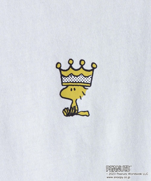 PEANUTS(ピーナッツ)の「【OUTDOOR PRODUCTS/アウトドアプロダクツ】【PEANUTS/ピーナッツ】スヌーピー コラボ Tシャツ ドロップショルダー オーバーサイズ(Tシャツ/カットソー・メンズ・ホワイト/ブルー系その他/オフホワイト/ピンク系その他・SMALL/MEDIUM/LARGE/X-LARGE)」の14枚目の写真