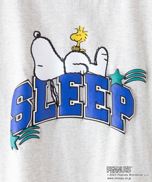 PEANUTS(ピーナッツ)の「【OUTDOOR PRODUCTS/アウトドアプロダクツ】【PEANUTS/ピーナッツ】スヌーピー コラボ Tシャツ ドロップショルダー オーバーサイズ(Tシャツ/カットソー・メンズ・ホワイト/ブルー系その他/オフホワイト/ピンク系その他・SMALL/MEDIUM/LARGE/X-LARGE)」の16枚目の写真