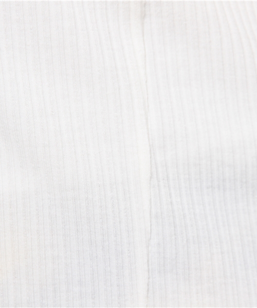 WHO'S WHO gallery（フーズフーギャラリー）の「テレコフリルトップス（Tシャツ/カットソー・レディース・ホワイト/グレー・FREE）」の9枚目の写真