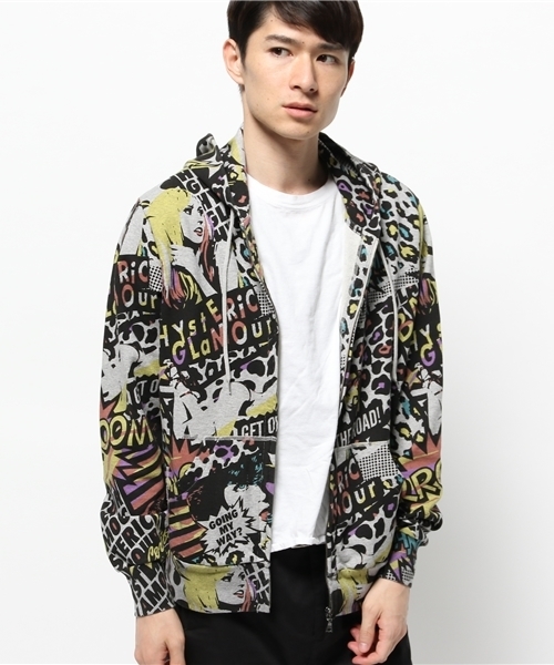HYSTERIC GLAMOUR（ヒステリックグラマー）の「FLAMIN総柄 PK（パーカー・メンズ・その他2・MEDIUM/LARGE/SMALL）」の5枚目の写真