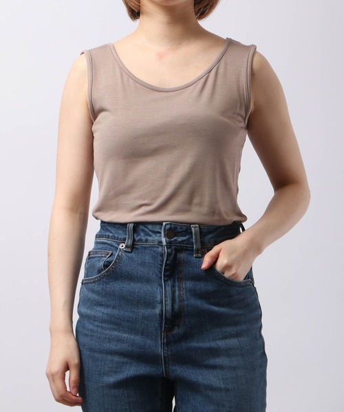 セール(SALE)開催中！ファッション通販 セール】PAGE 日本製しっとりインナータンクトップ（タンク ONE トップス