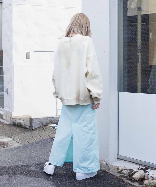 TheOpen Product(ザオープンプロダクト)の「THE OPEN PRODUCT RUCHED WRAP MAXI SKIRT GTO221SK002(スカート・レディース・ライトブルー・1)」の8枚目の写真