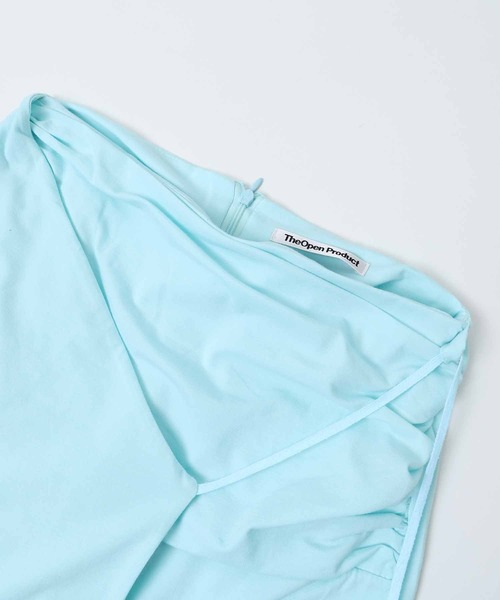TheOpen Product(ザオープンプロダクト)の「THE OPEN PRODUCT RUCHED WRAP MAXI SKIRT GTO221SK002(スカート・レディース・ライトブルー・1)」の18枚目の写真