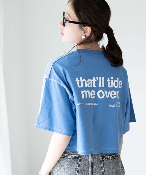 WEGO（ウィゴー）の「WEGO/グラフィックショートT（Tシャツ/カットソー・レディース・ダークグリーン/ブラック/ホワイト/ブルー/ブルー系その他/その他1/その他2/その他3/その他4/ホワイト系その他/ブラック系その他/杢グレー/その他5/オレンジ/その他7/オフホワイト/アイボリー/その他6/その他9/その他8/その他10/その他16/その他13/その他15/イエロー/その他17/その他12/サックスブルー/その他14・MEDIUM/SMALL）」の21枚目の写真