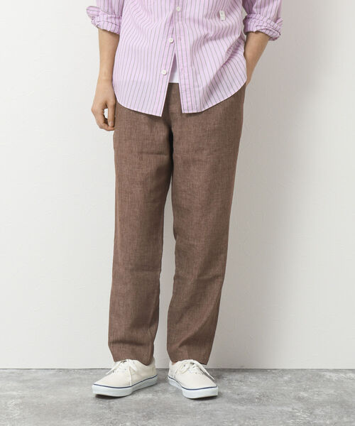 NOLLEY'S goodman(ノーリーズグッドマン)の「リネン混イージーパンツ(その他パンツ・メンズ・アイボリー/オリーブ/ブラウン/チャコールグレー・S/M/L)」の3枚目の写真