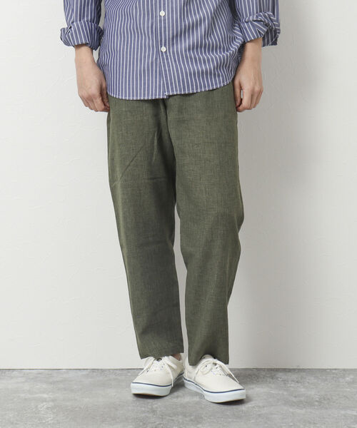 NOLLEY'S goodman(ノーリーズグッドマン)の「リネン混イージーパンツ(その他パンツ・メンズ・アイボリー/オリーブ/ブラウン/チャコールグレー・S/M/L)」の4枚目の写真