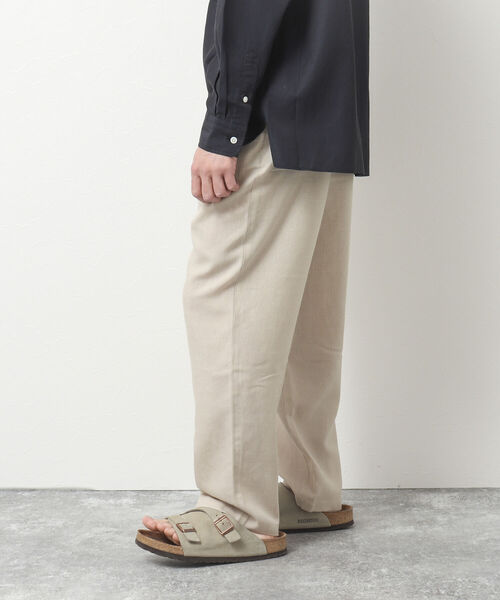 NOLLEY'S goodman(ノーリーズグッドマン)の「リネン混イージーパンツ(その他パンツ・メンズ・アイボリー/オリーブ/ブラウン/チャコールグレー・S/M/L)」の2枚目の写真