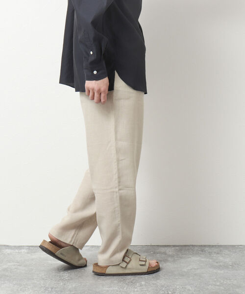 NOLLEY'S goodman(ノーリーズグッドマン)の「リネン混イージーパンツ(その他パンツ・メンズ・アイボリー/オリーブ/ブラウン/チャコールグレー・S/M/L)」の7枚目の写真