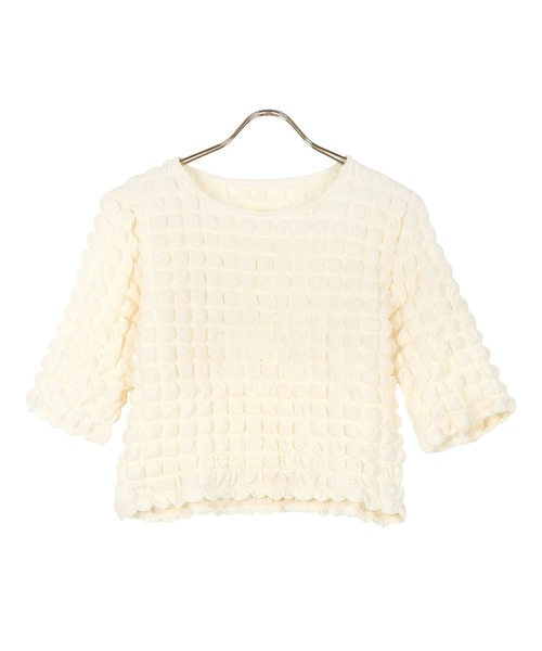 KOBE LETTUCE(コウベレタス)の「ポップコーンショートスリーブプルオーバー(その他トップス・レディース・ブラック/チェック/イエロー/オフホワイト/イエロー系その他・FREE)」の2枚目の写真