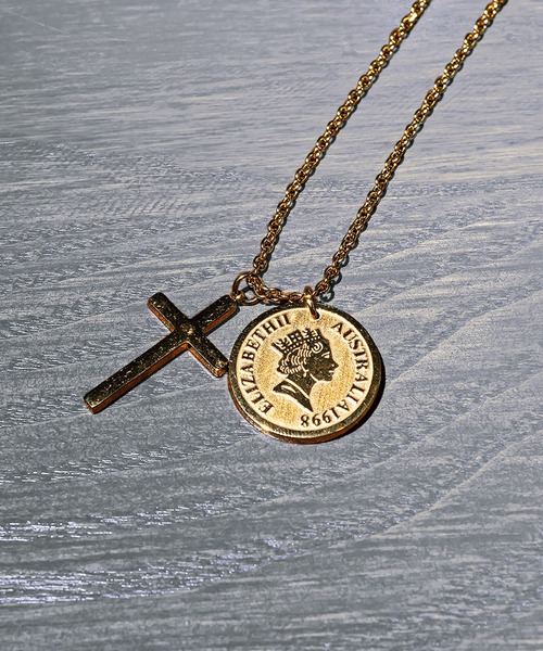 JOKER(ジョーカー)の「コインクロスネックレス メンズ Brodiaea(ブローディア)(ネックレス・メンズ・ゴールド・FREE)」の4枚目の写真