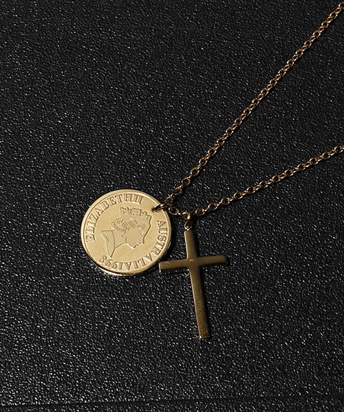 JOKER(ジョーカー)の「コインクロスネックレス メンズ Brodiaea(ブローディア)(ネックレス・メンズ・ゴールド・FREE)」の5枚目の写真
