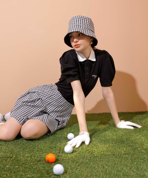 【新品】エイミーゴルフ　EIMYGOLF クレリックパフスリーブポロ EIMY GOLF（エイミーゴルフ）の「クレリックパフスリーブポロ