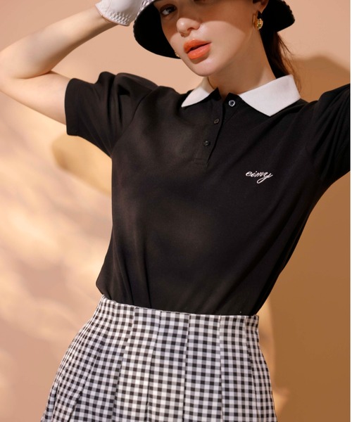 【新品】エイミーゴルフ　EIMYGOLF クレリックパフスリーブポロ EIMY GOLF（エイミーゴルフ）の「クレリックパフスリーブポロ