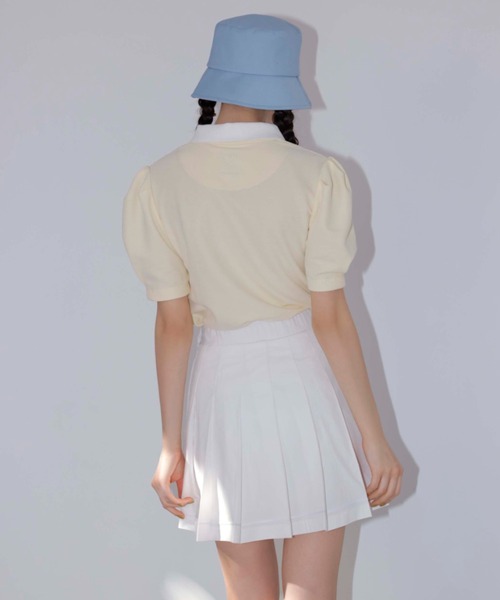 【新品】エイミーゴルフ　EIMYGOLF クレリックパフスリーブポロ EIMY GOLF（エイミーゴルフ）の「クレリックパフスリーブポロ