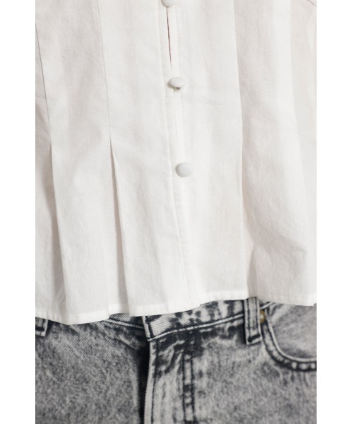 LAGUA GEM（ラグアジェム）の「LACE TUCK PUFF トップス（シャツ/ブラウス・レディース・ブラック/ホワイト・FREE）」の12枚目の写真