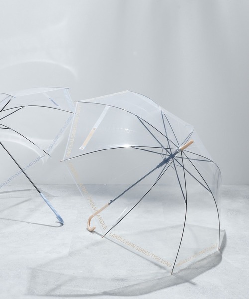 LAKOLE（ラコレ）の「ロゴビニール傘 / 178290（長傘・レディース・アイボリー/グレー/ベージュ/ブルー・FREE）」の2枚目の写真