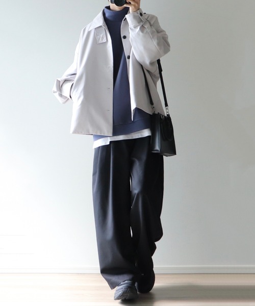 cussil（クシル）の「【cussil/クシル】ドレスツイル　リラックス2タックワイドバルーンパンツ（その他パンツ・メンズ・チャコールグレー/ブラック・S/M/L）」の14枚目の写真