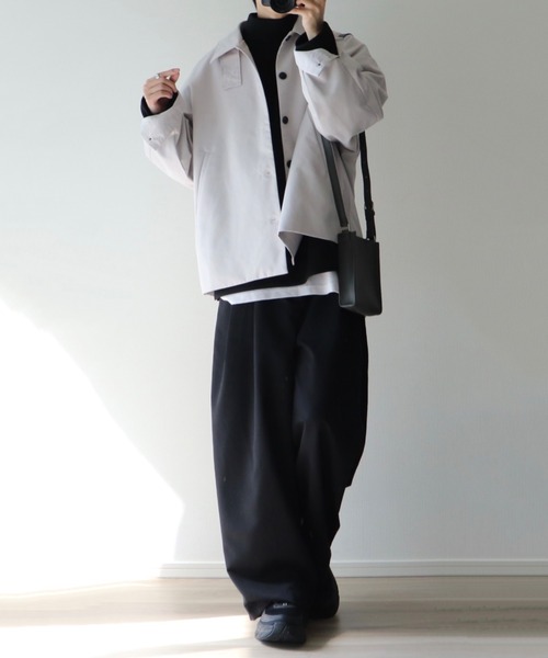 cussil（クシル）の「【cussil/クシル】ドレスツイル　リラックス2タックワイドバルーンパンツ（その他パンツ・メンズ・チャコールグレー/ブラック・S/M/L）」の19枚目の写真