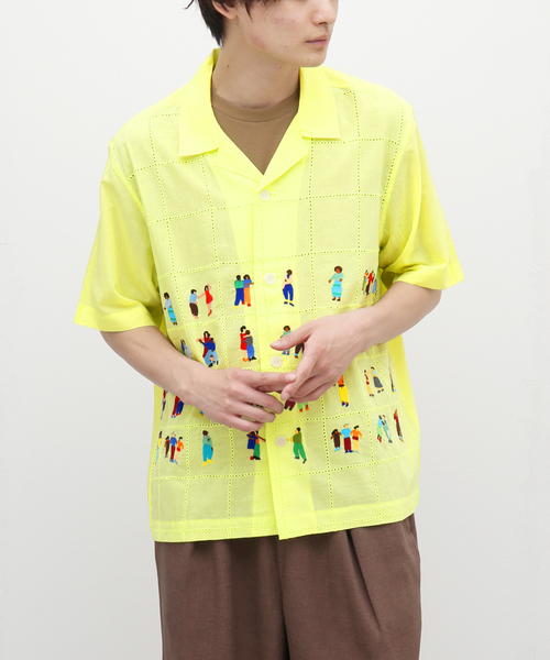 M I I I ° × ° セール】【mii / ミイ】カデイコットンハンドエンブロイダリ-シャツ