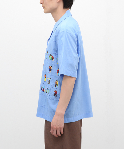 mii（ミー）の「【mii / ミイ】カデイコットンハンドエンブロイダリ-シャツ（シャツ/ブラウス・メンズ・サックスブルー/イエロー/ホワイト×ホワイト・FREE）」の12枚目の写真