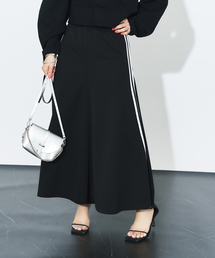HARDY NOIR ジャージサイドラインフレアスカート HARDY NOIR（アルディーノアール）の「ジャージサイドライン