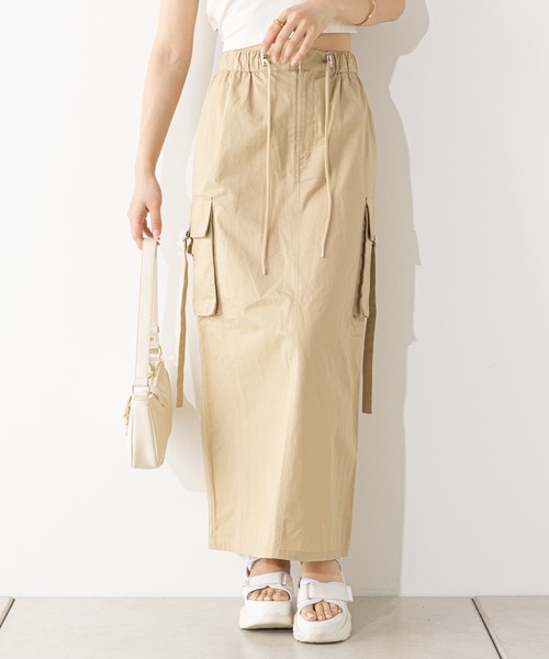 Chico（チコ）の「カーゴロングスカート（スカート・レディース・ベージュ/ブラック/アイボリー・FREE）」の3枚目の写真