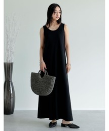 Re:EDIT | [低身長/高身長サイズ有][洗濯機で洗える]前後2WAYリブカットソーノースリーブワンピース(ワンピース)