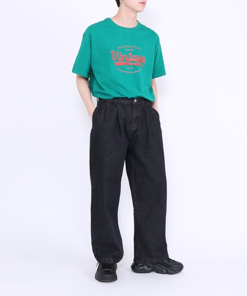 WOND（ウォンド）の「タック入りデニムパンツ（デニムパンツ・レディース・ブラック/グレー/ブルー系その他・MEDIUM/LARGE）」の6枚目の写真