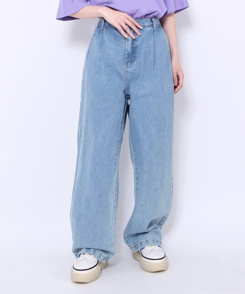 WOND（ウォンド）の「タック入りデニムパンツ（デニムパンツ・レディース・ブラック/グレー/ブルー系その他・MEDIUM/LARGE）」の5枚目の写真