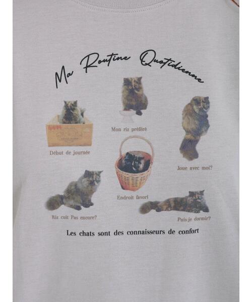 Samansa Mos2(サマンサ モスモス)の「◎フォトプリントTシャツ(Tシャツ/カットソー・レディース・オフホワイト/ベージュ/ネイビー/グレー・F)」の18枚目の写真