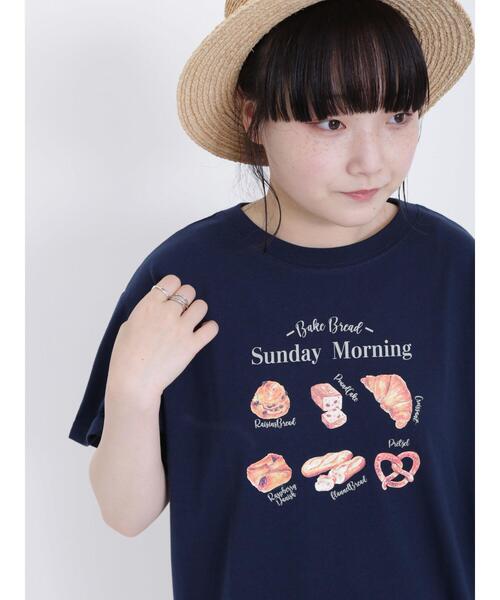 Samansa Mos2(サマンサ モスモス)の「◎フォトプリントTシャツ(Tシャツ/カットソー・レディース・オフホワイト/ベージュ/ネイビー/グレー・F)」の15枚目の写真