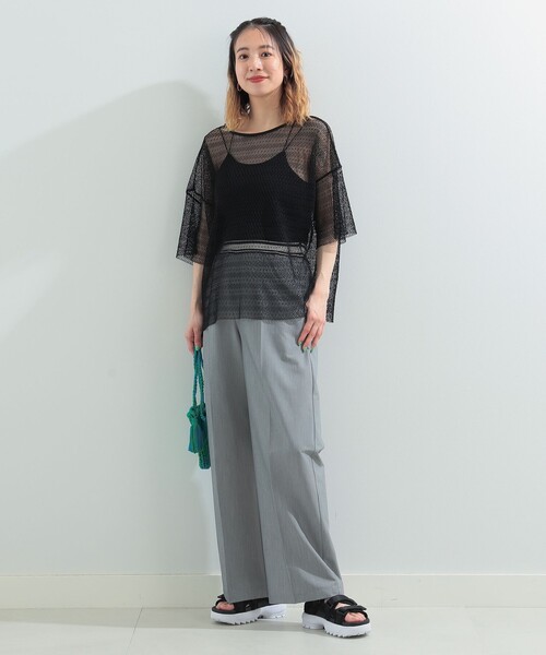 Ray BEAMS(レイビームス)の「Ray BEAMS / ゴムベルト ワイド パンツ(その他パンツ・レディース・ベージュ/ライトグレー・0/1)」の17枚目の写真