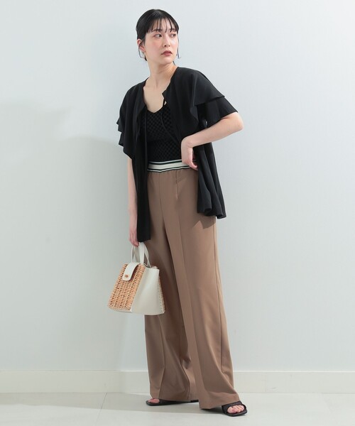 Ray BEAMS(レイビームス)の「Ray BEAMS / ゴムベルト ワイド パンツ(その他パンツ・レディース・ベージュ/ライトグレー・0/1)」の12枚目の写真