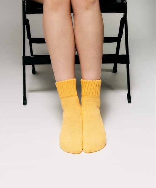 YUQRI（ユクリ）の「【YUQRI】comfy pile double rib（ソックス/靴下・メンズ・グレー/ホワイト/グリーン/サックスブルー/グレー系その他2/ブラック系その他3/ブルー/パープル/オレンジ系その他2/イエロー/ホワイト系その他3/ブラック/イエロー系その他3/グリーン系その他3/ベージュ/パープル系その他3/サックスブルー系3/オレンジ・S/M）」の15枚目の写真