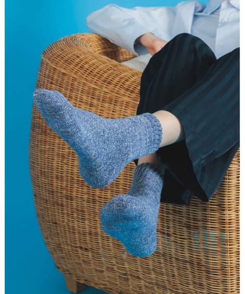 YUQRI（ユクリ）の「【YUQRI】comfy pile double rib（ソックス/靴下・メンズ・グレー/ホワイト/グリーン/サックスブルー/グレー系その他2/ブラック系その他3/ブルー/パープル/オレンジ系その他2/イエロー/ホワイト系その他3/ブラック/イエロー系その他3/グリーン系その他3/ベージュ/パープル系その他3/サックスブルー系3/オレンジ・S/M）」の12枚目の写真