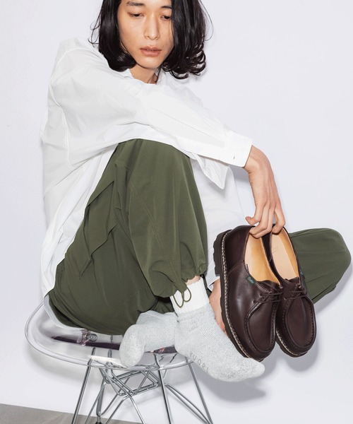 YUQRI（ユクリ）の「【YUQRI】comfy pile double rib（ソックス/靴下・メンズ・グレー/ホワイト/グリーン/サックスブルー/グレー系その他2/ブラック系その他3/ブルー/パープル/オレンジ系その他2/イエロー/ホワイト系その他3/ブラック/イエロー系その他3/グリーン系その他3/ベージュ/パープル系その他3/サックスブルー系3/オレンジ・S/M）」の3枚目の写真