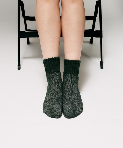 YUQRI（ユクリ）の「【YUQRI】comfy pile double rib（ソックス/靴下・メンズ・グレー/ホワイト/グリーン/サックスブルー/グレー系その他2/ブラック系その他3/ブルー/パープル/オレンジ系その他2/イエロー/ホワイト系その他3/ブラック/イエロー系その他3/グリーン系その他3/ベージュ/パープル系その他3/サックスブルー系3/オレンジ・S/M）」の20枚目の写真