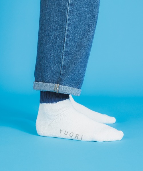 YUQRI（ユクリ）の「【YUQRI】comfy pile double rib（ソックス/靴下・メンズ・グレー/ホワイト/グリーン/サックスブルー/グレー系その他2/ブラック系その他3/ブルー/パープル/オレンジ系その他2/イエロー/ホワイト系その他3/ブラック/イエロー系その他3/グリーン系その他3/ベージュ/パープル系その他3/サックスブルー系3/オレンジ・S/M）」の21枚目の写真