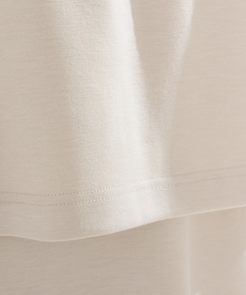 OMNES（オムネス）の「ソフトダンボールニットフレンチスリーブプルオーバーVネックジャンスカセット（ジャンパースカート・レディース・アイボリー/ベージュ/ブルー系その他/ブラック・FREE）」の14枚目の写真