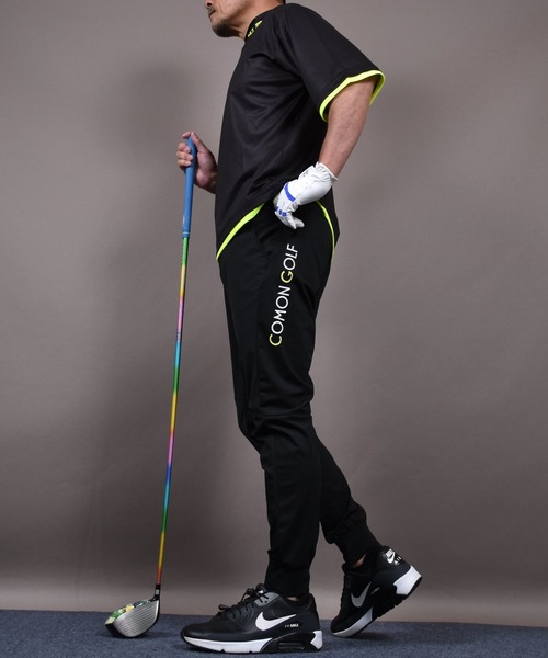 接触冷感 素材 アンクル丈 テーパードゴルフウェア ジョガーパンツ