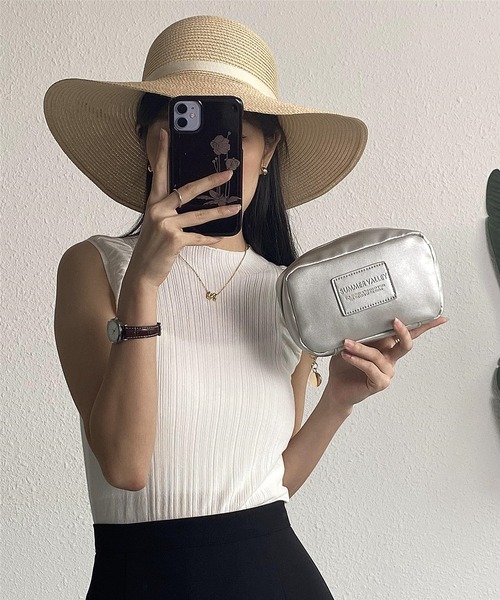 LA VORAGINE(ラ ヴォラジネ)の「マルチトラベルメイクポーチ(ポーチ・レディース・ライトベージュ/ピンク/シルバー・FREE)」の3枚目の写真