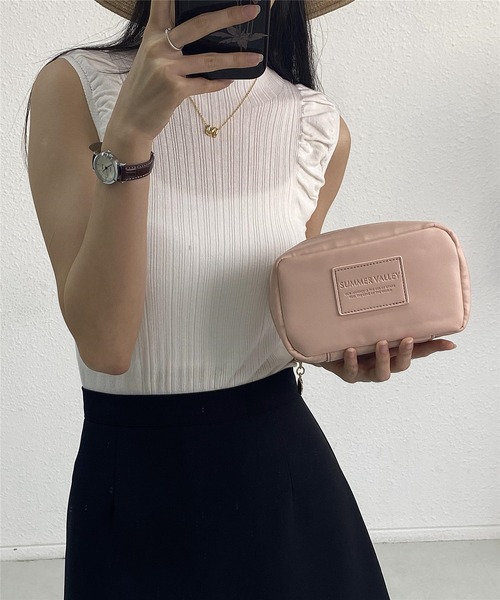 LA VORAGINE(ラ ヴォラジネ)の「マルチトラベルメイクポーチ(ポーチ・レディース・ライトベージュ/ピンク/シルバー・FREE)」の17枚目の写真