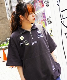 STAY GOLD | 【STAYGOLD】ワッペン刺繍 スウェット ハーフジップ / Patch Embroidery Sweatshirt Half zip(スウェット)