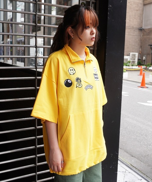 STAY GOLD（ステイゴールド）の「【STAYGOLD】ワッペン刺繍 スウェット ハーフジップ / Patch Embroidery Sweatshirt Half zip（スウェット・メンズ・スミクロ/イエロー/ホワイト系・FREE）」の22枚目の写真